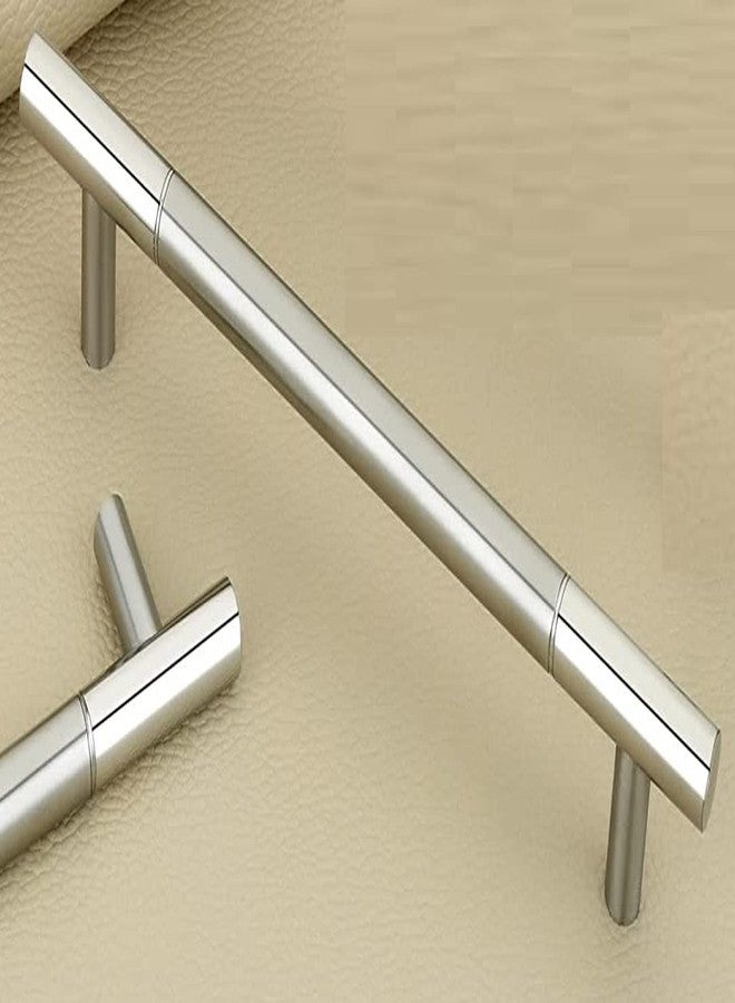 JWL Cabinet Handles,Stainless Steel Round Bar Drawer,Two Tone 4,6,8 Inch DH543 (8, 4) - Image 2